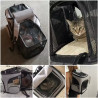 Sac à dos de transport gris pour chats et petits chiens – Kat & Doug