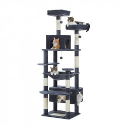 Arbre à chat gris foncé – M 136 cm - L 164 cm - XL 184 cm | Kat & Doug